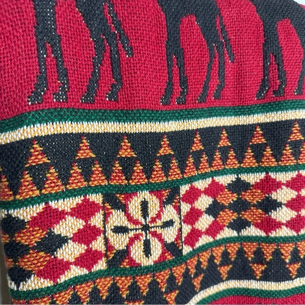 ITS IN THE BAG Vintage Tapestry Blanket Throw Woven Fringed USA One Size African